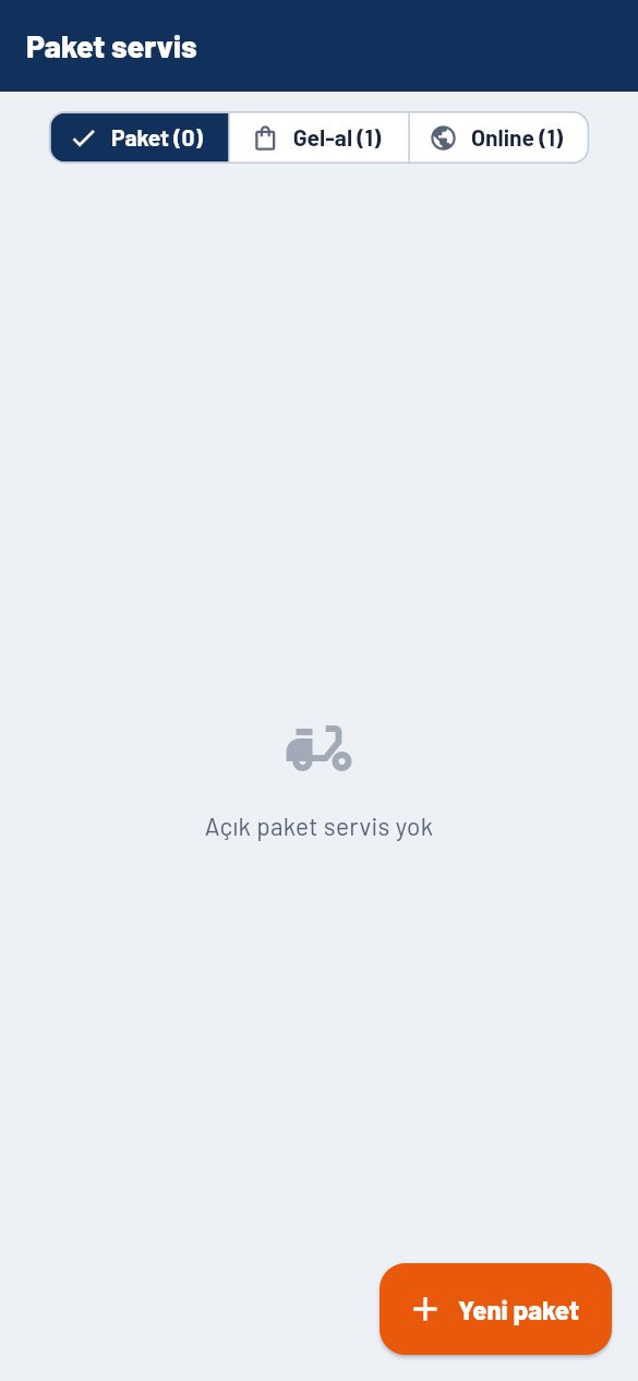 Onay bekleyen QR paket siparişi